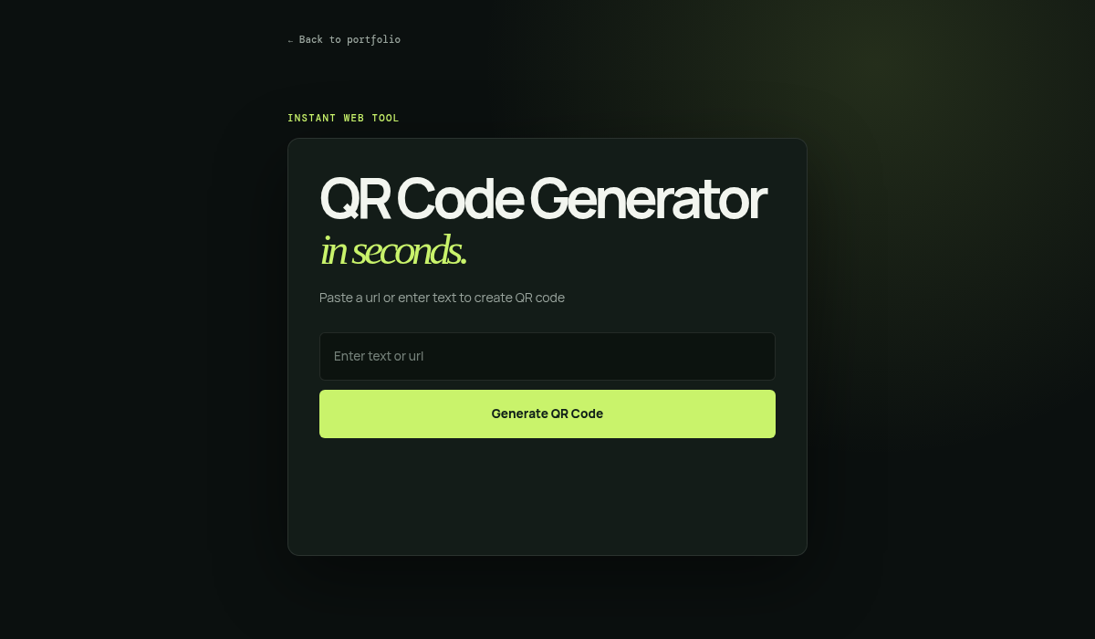 Instant QR Generator cover
