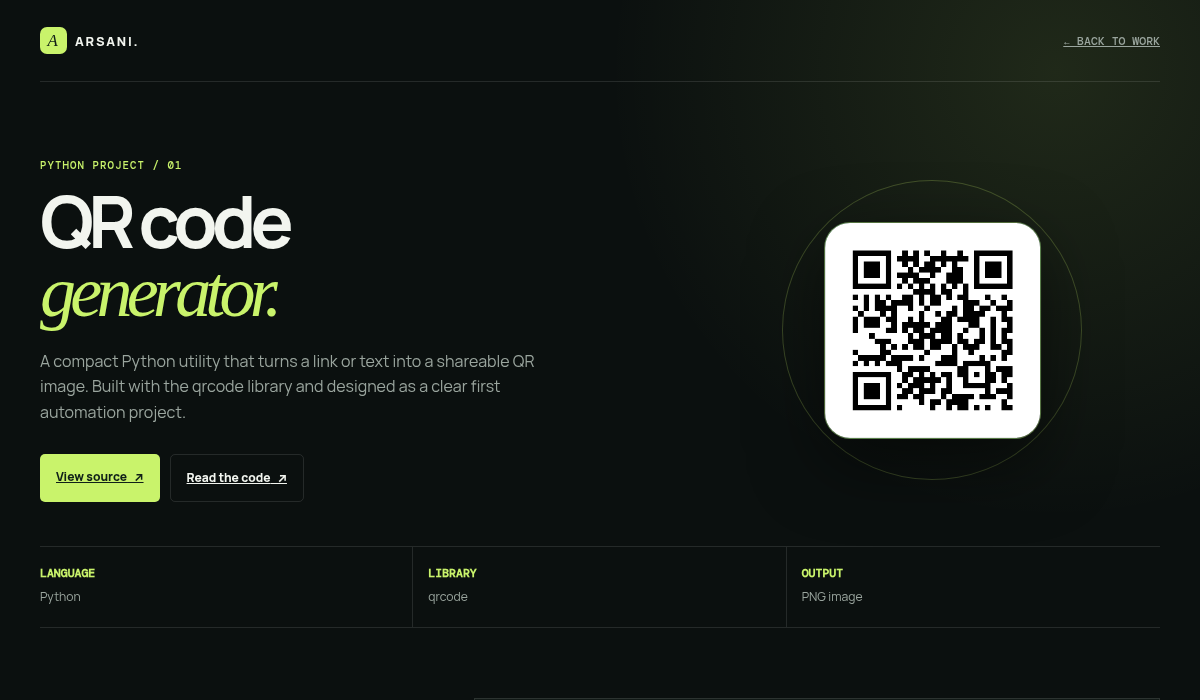 Python QR Code Generator cover